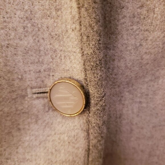 Tommy Hilfiger Grey Color Blocked One Button Wool Blend Blazer Size 2 EUC - Picture 7 of 12